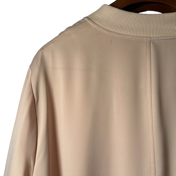 Lane Bryant Pink Bomber Jacket with Lace Trim - Picture 7 of 7